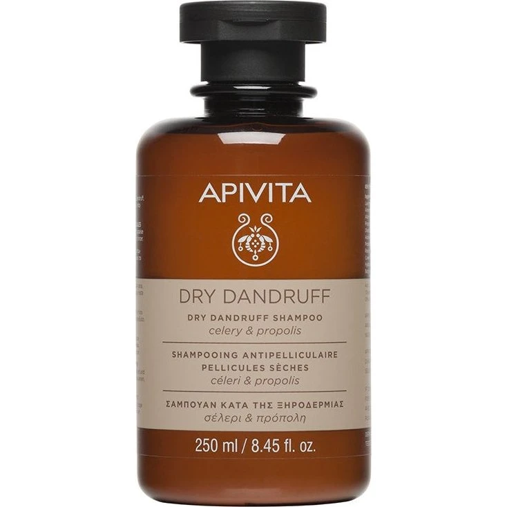 Apivita Celery & Propolis Shampoo mod tør skæl, 250 ml
