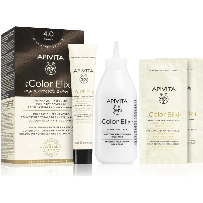 Apivita Color Elixir Ammoniakfri Hårfarve 4.0 Brun