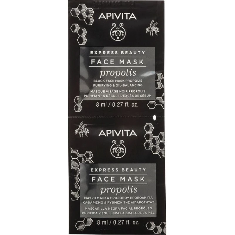 Apivita Maske til fedtet ung hud med propolis 2x8ml