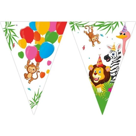 Globos Jungle Bunting - 3 meter papirguirlande