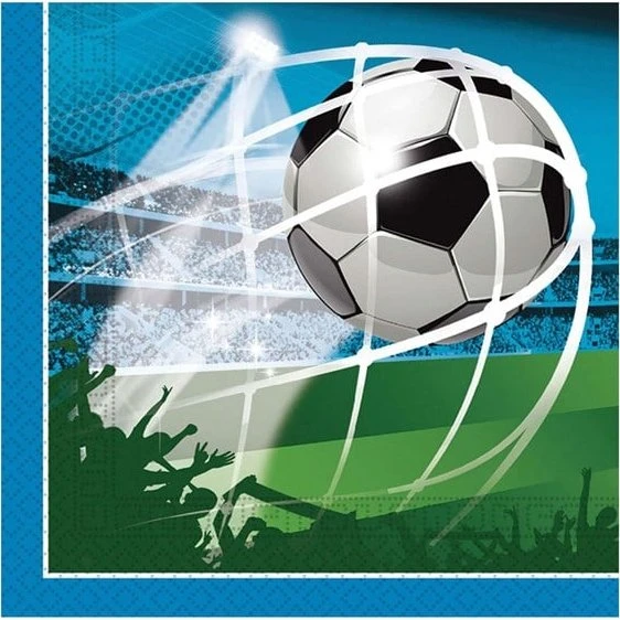 Globos Football Fans Servietter - 20 stk. FSC-papir 33x33 cm