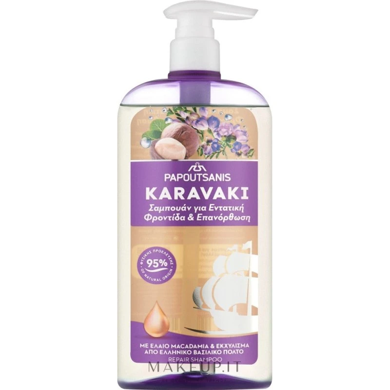 PAPOUTSANIS Karavaki Care & Repair Hårshampoo 600 ml