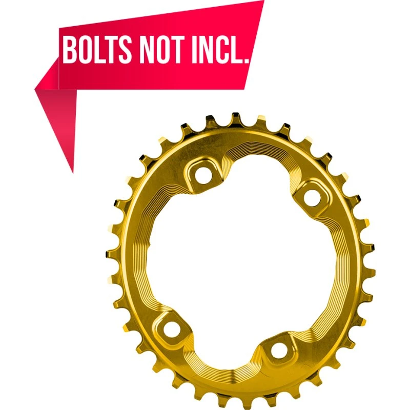 Absolute Black Oval Klinge 30T BCD 96 mm Guld