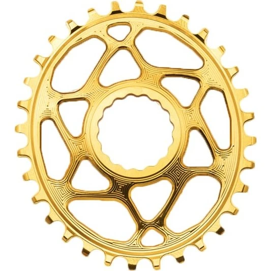 AbsoluteBlack Oval 34t klinge til Raceface - Guld 3mm offset