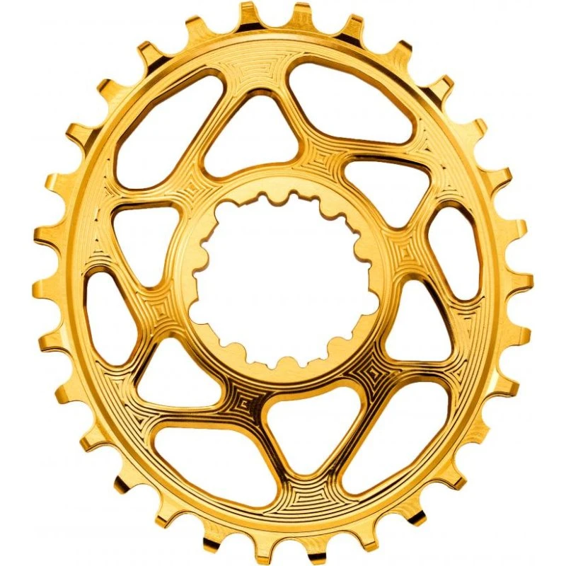 Absolute Black Oval Klinge 30T Guld - Direkte montering SRAM GXP