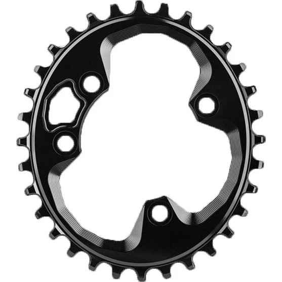 AbsolutBlack Oval Chainring 34T Singlespeed 1x10/11/12 - Sort