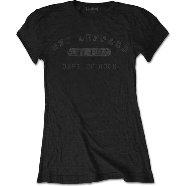 Def Leppard Ladies T-Shirt: Collegiate Logo - Medium