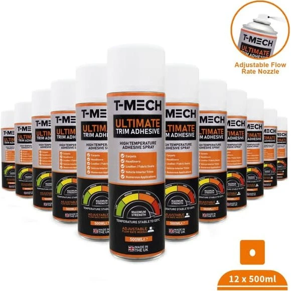 T-Mech Ultimate Trim Adhesive Spraylim 12 x 500ml