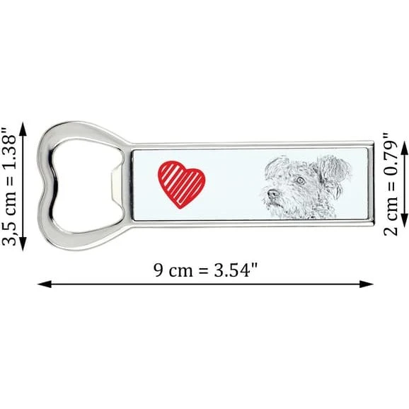 Art-Dog Pumi - Personlig magnetisk flaskeåbner med dyremotiv