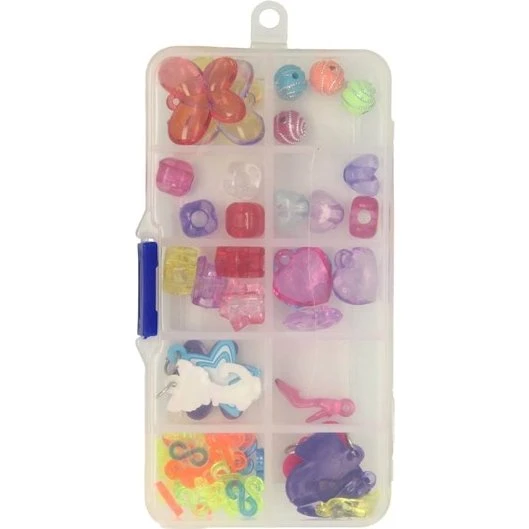 Loom Band Accessories Kit med 55 vedhæng