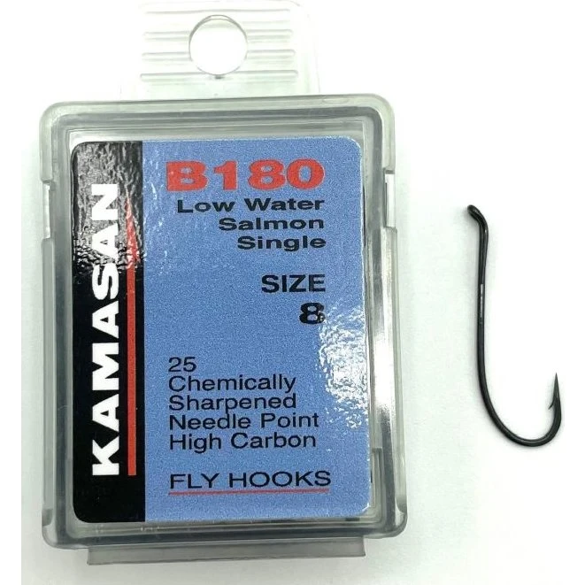 Kamasan B180 Low Water Salmon laksekroge - Sort finish