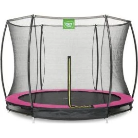 EXIT Silhouette nedgravet trampolin Ø305 cm med sikkerhedsnet - lyserød