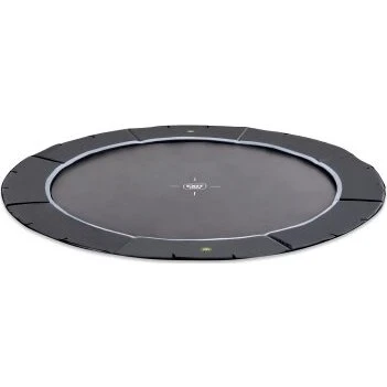 EXIT Dynamic sportstrampolin i jordniveau Ø366 cm – sort