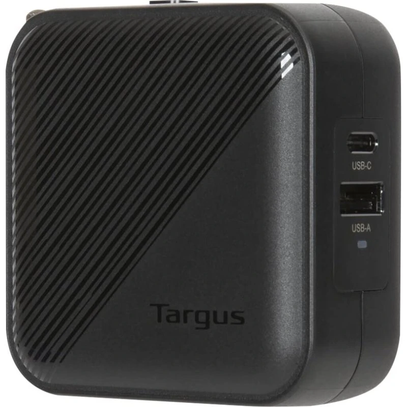 Targus GaN Strømforsyningsadapter - 65W - USB-C & USB-A - Sort