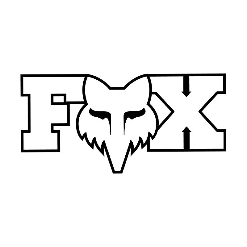 FOX Head Klistermærke 7" Hvid