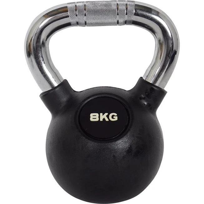 X-Care Kettlebell 14 kg - Gummibelagt med kromhåndtag