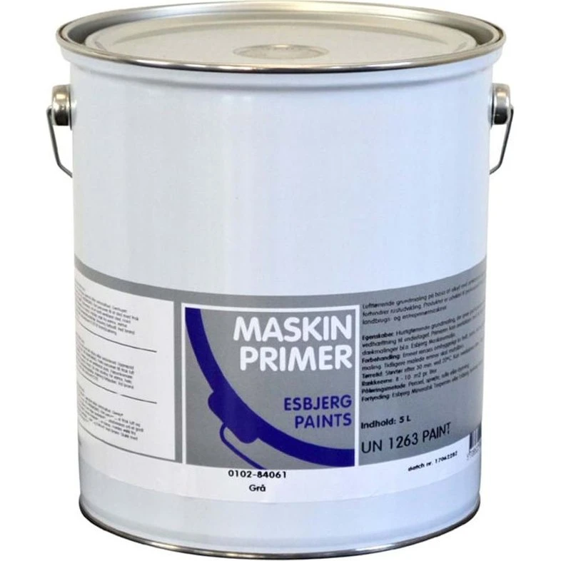 Esbjerg Paints 0100 Maskinprimer Grå 5 Liter