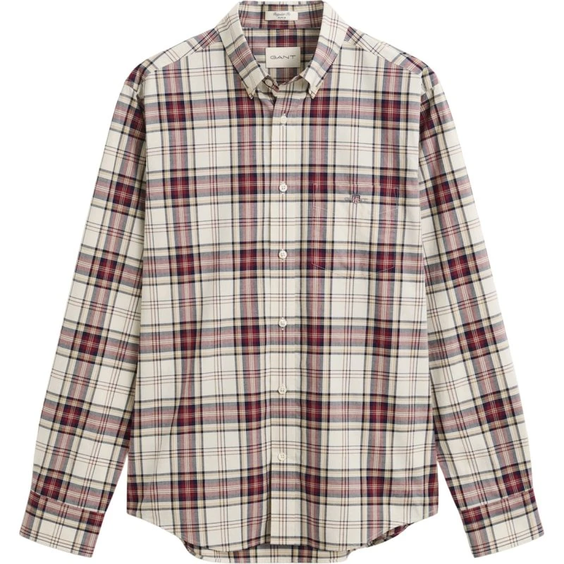 GANT Poptlin Check Skjorte i Bomuld - Regular Fit