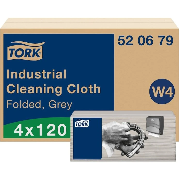 Tork W4 Aftørringsklude Industri - 4 pak x 120 stk