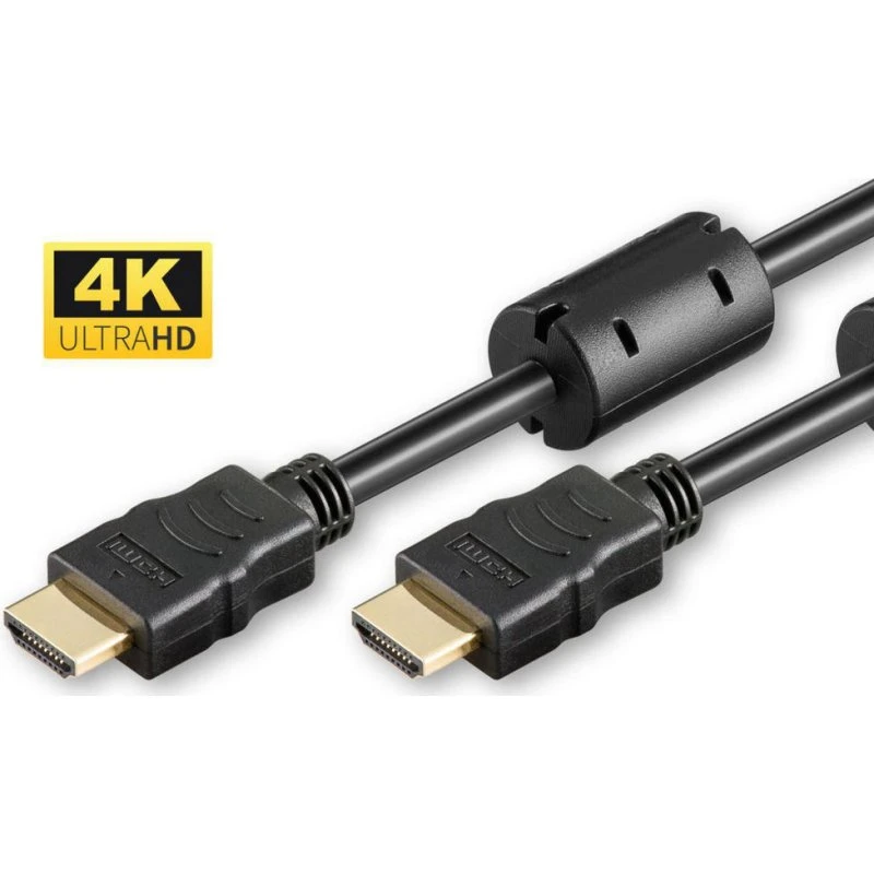 HDMI 2.1 Forlængerkabel, 1,5 m med Ferritkerne og Ethernet