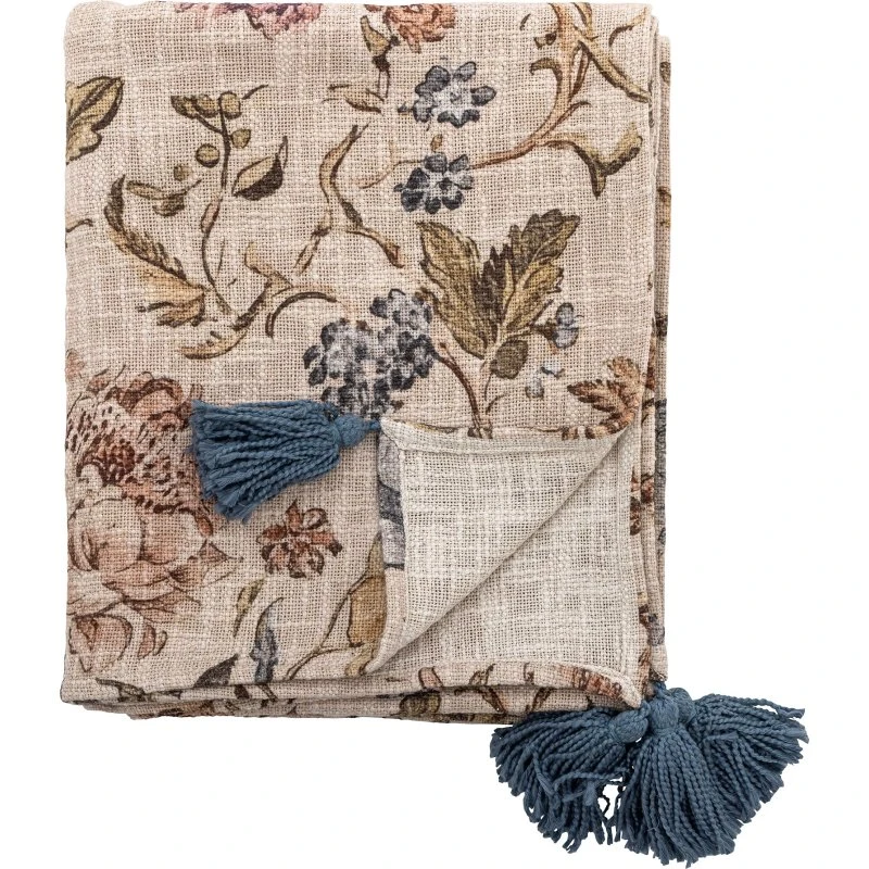 Bloomingville Yoti-tæppe - Flerfarvet Bomuld - 152x127 cm