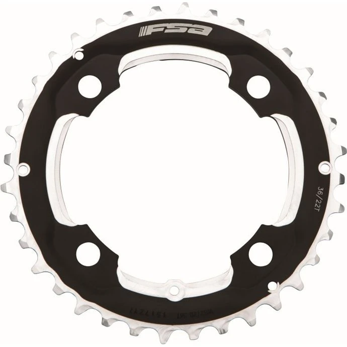 FSA MTB Pro D10 36T 104 mm alloy, sort