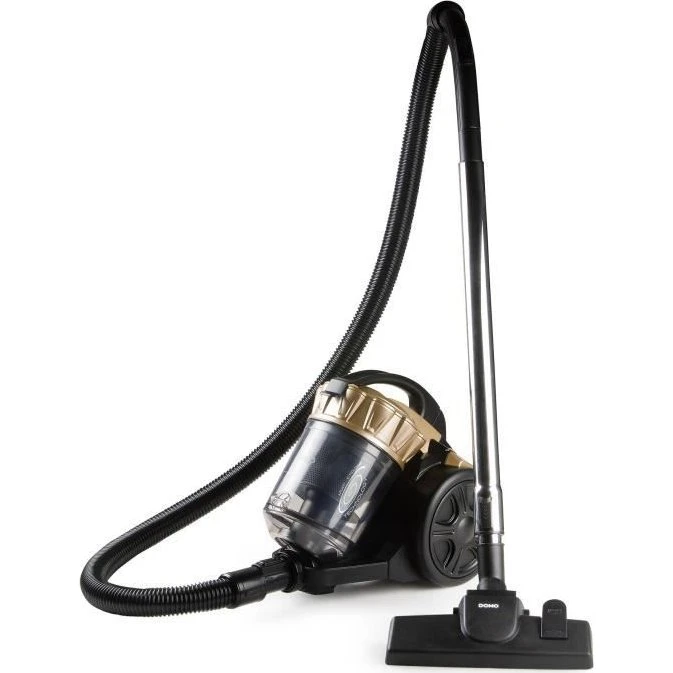 DOMO DO7297S Poseløs Støvsuger - 700W - 2,5L - Sort/Guld