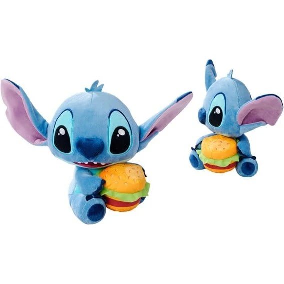 Simba Toys Disney Stitch med burger - 25 cm plysfigur