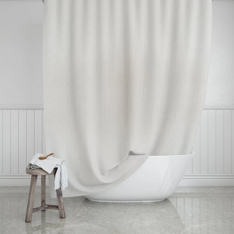 Estia Home Art Etherea Badeforhæng, Hvid, 180 x 200 cm