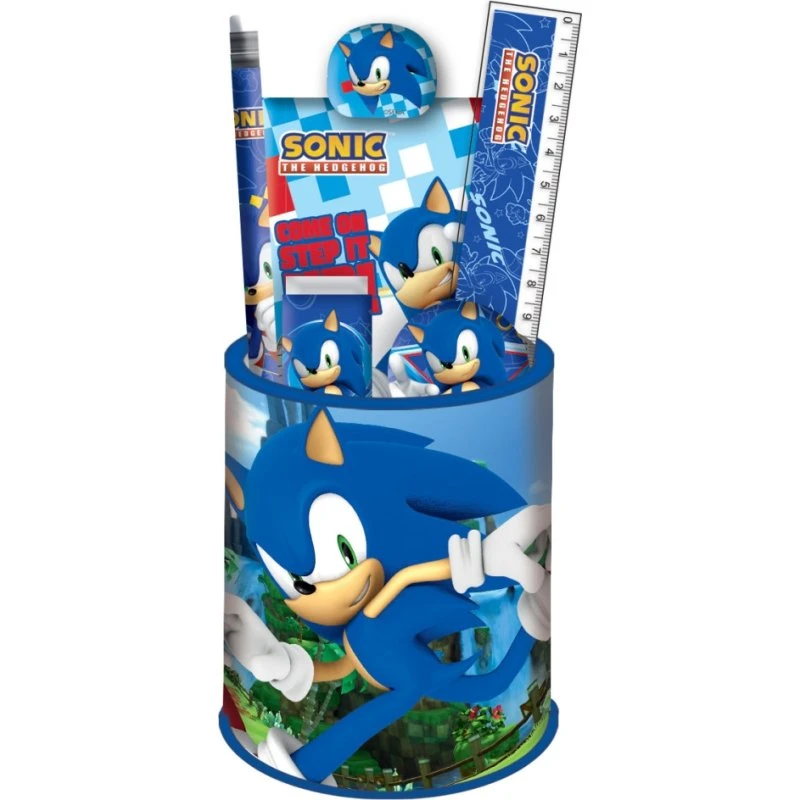 Sonic the Hedgehog Papirvarer Sæt - 7 dele
