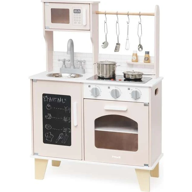 VIGA PolarB Trælegekøkken med Lyd og Tilbehør - Beige