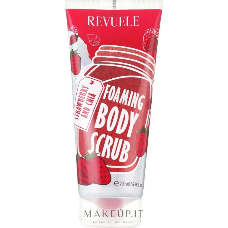 Revuele Jordbær- og chia-fugtgivende bodyscrub 200 ml