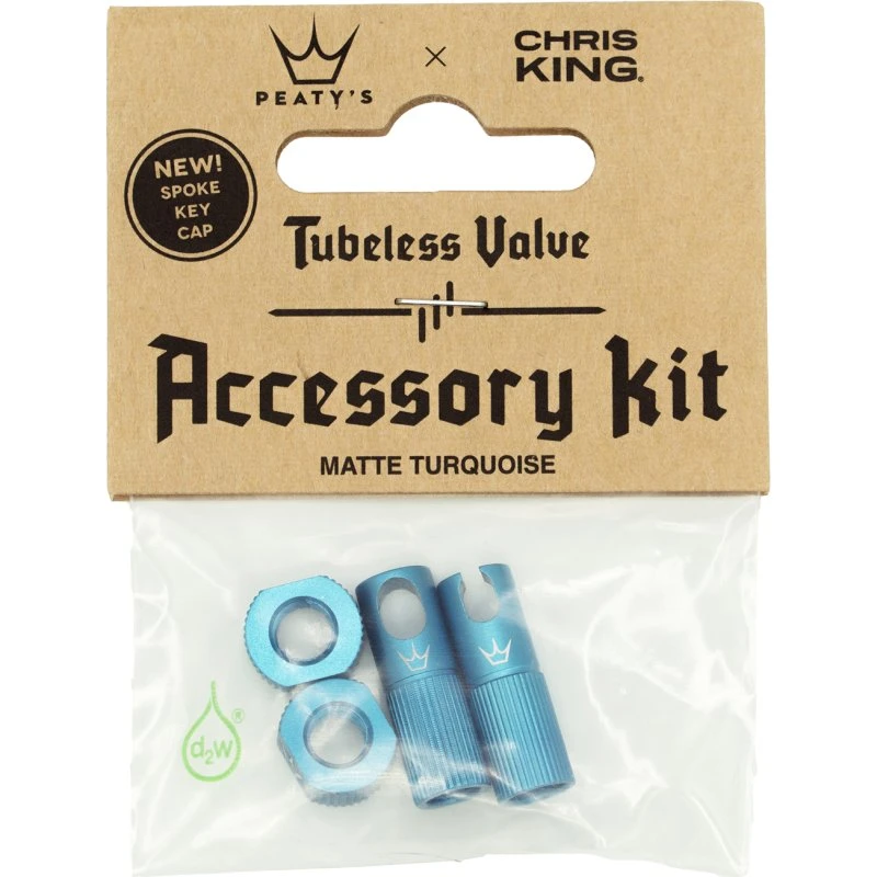 Peatys x ChrisKing Tubeless Ventil Kit - Turkis