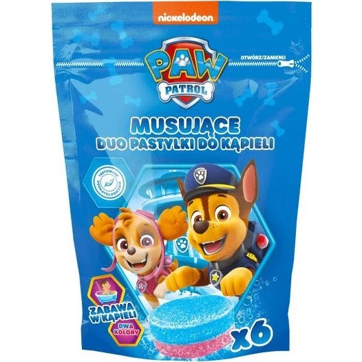 Nickelodeon Paw Patrol brusende badetabletter 6x20g
