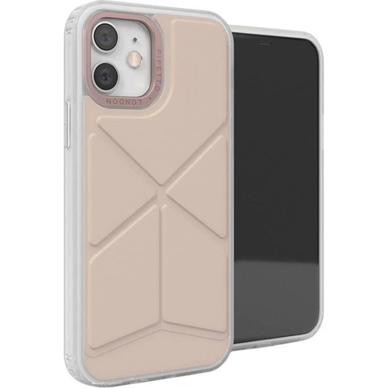 Pipetto Origami Snap Cover til iPhone 12 Mini - Dusty Pink
