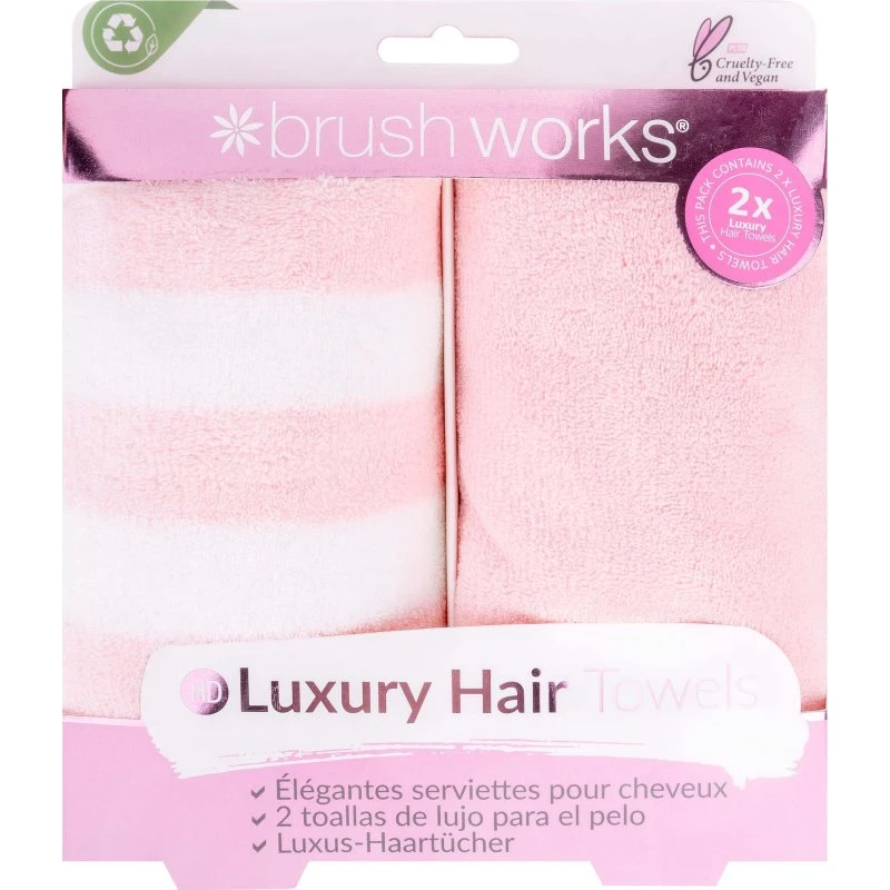 Brushworks Luxury Hair Towels 2-pak