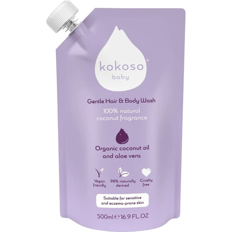 Kokoso Baby Gentle Hair & Body Wash Refill 500 ml