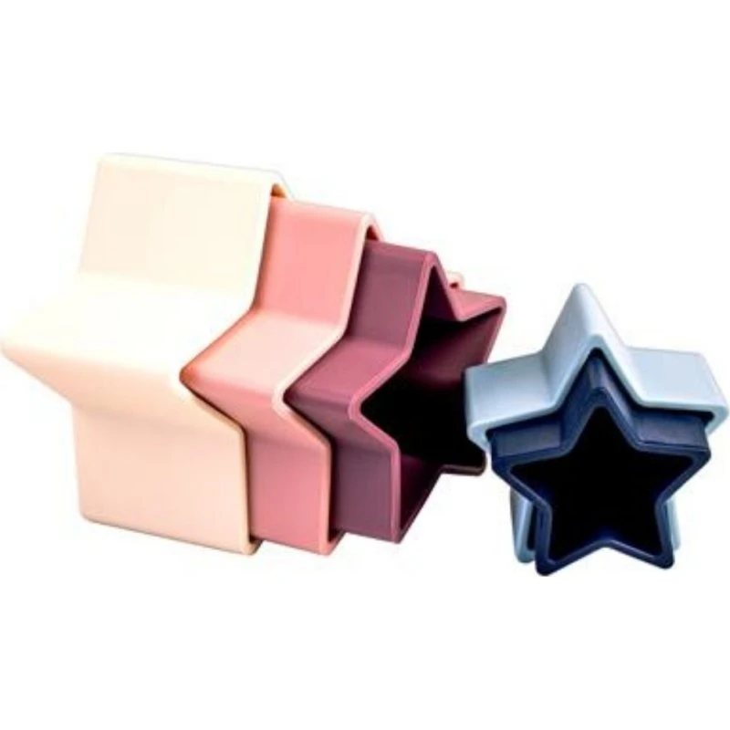 Magni Stabeltårn i silikone med stjernebokse, rosa/lilla