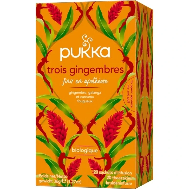 Pukka Organic Three Ginger Urtete - 20 poser