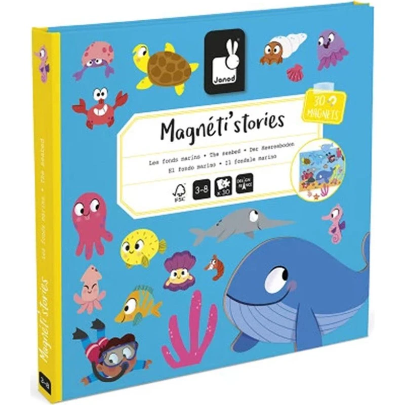 Janod Magnetbog Havbunden, 30 dele (3+ år)