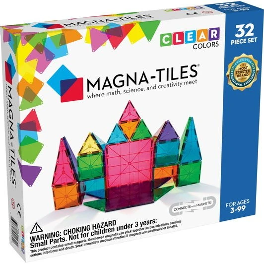 MAGNA-TILES Transparente Farver 32 dele (Samlesæt 21322)
