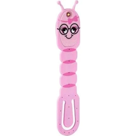 Mondikaarten Flexilight Reading Lamp Bookworm Pink