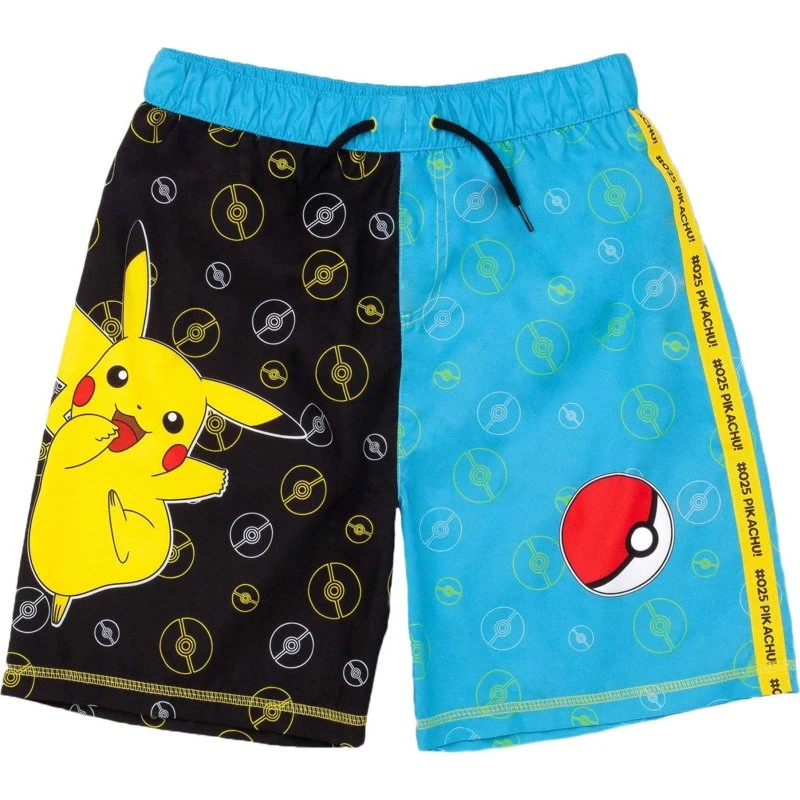 Pokemon Badeshorts til drenge med Pikachu og Pokeball