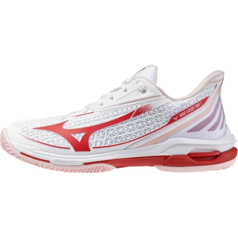 Mizuno Wave Exceed Tour 7 CC Women White/Fiery Red - 36.5