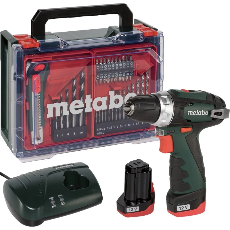 Metabo PowerMaxx BS 12 V Bore-/skruemaskine 2x2,0Ah (41 dele)