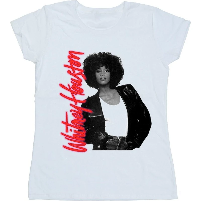 Whitney Houston Whitney Pose T-shirt i bomuld til kvinder