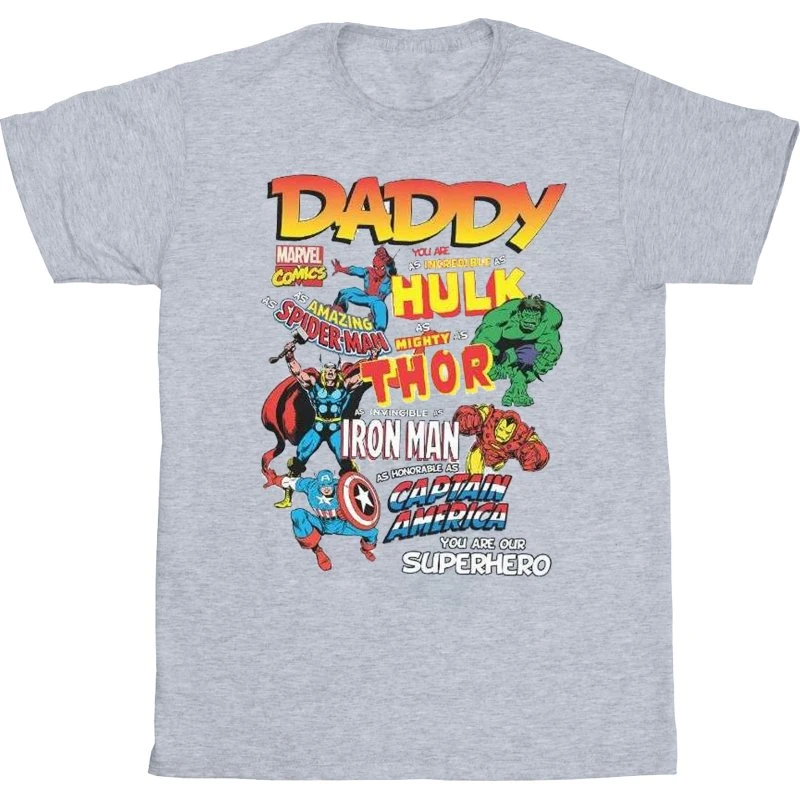 Marvel Our Dad Superhero T-shirt i 100% bomuld