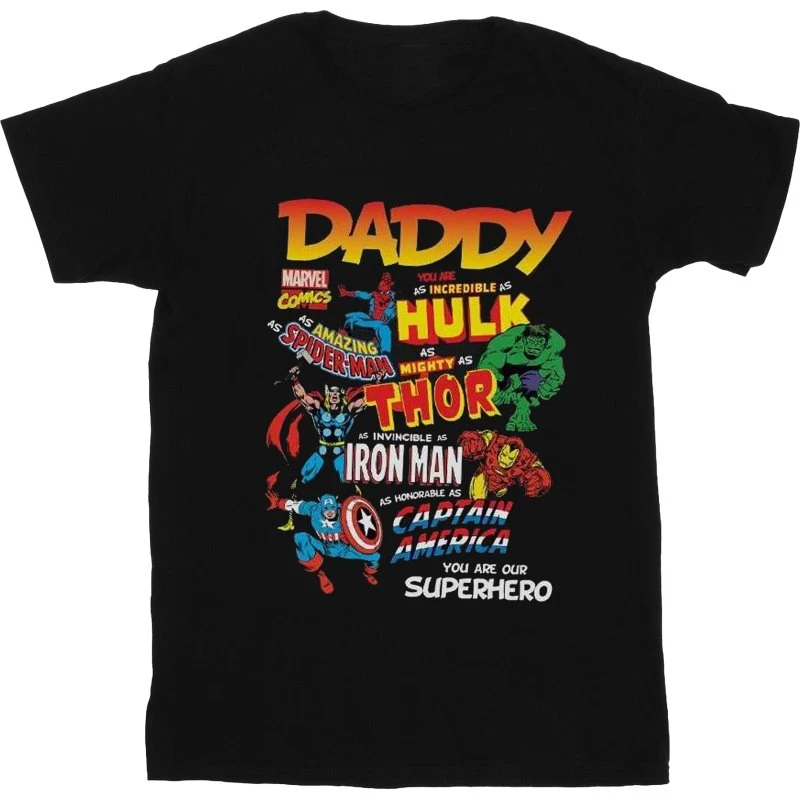 Marvel Our Dad Superhero T-shirt i 100% bomuld
