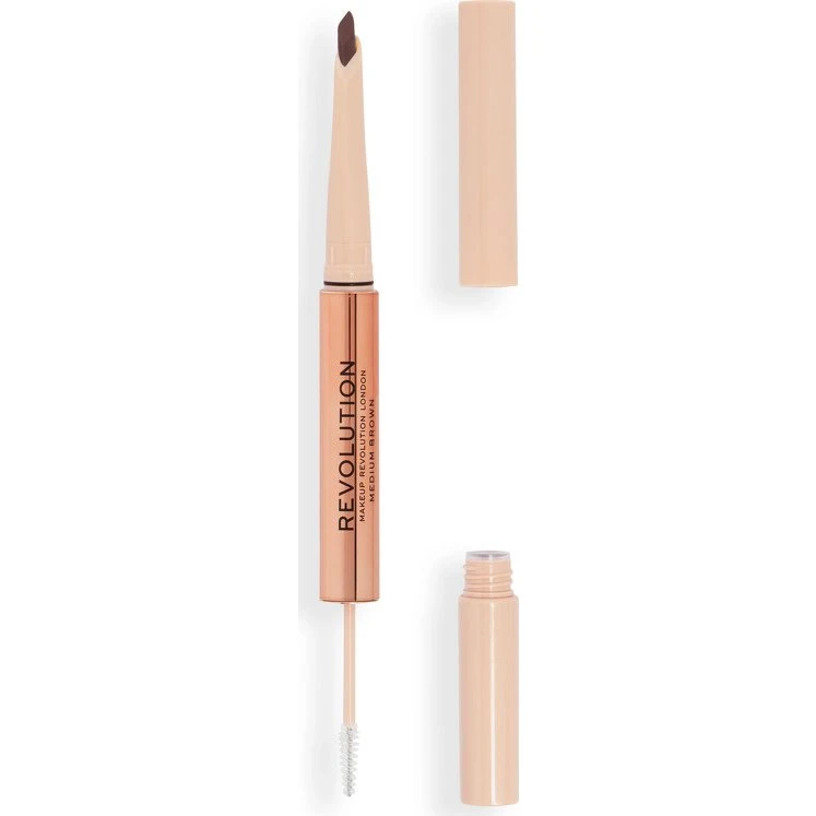 Makeup Revolution Fluffy Brow Filter Duo - Medium Brown