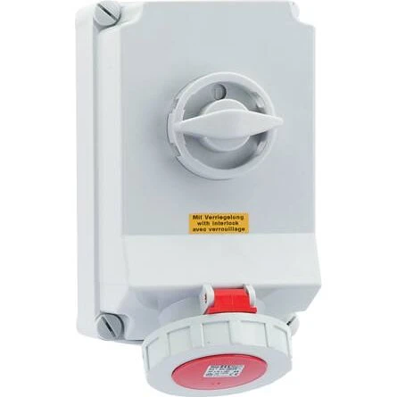 Bals CEE Stikkontakt H6 400V 32A 5-polet Rød IP67